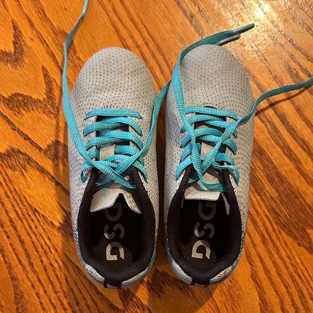 DSG Kids' Soccer Cleats in Gray and Teal